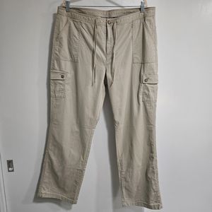 LL Bean Size 20 Khaki Southport Favorite Fit Cargo Flannel Lined Pant 296901 NWT